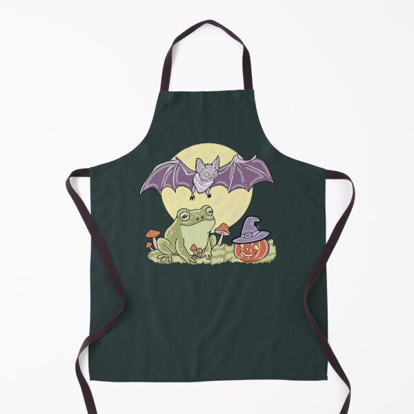 Item preview, Frog and Bat Cute Spooky Halloween Cottagecore Art designed and sold by LeshanArt.