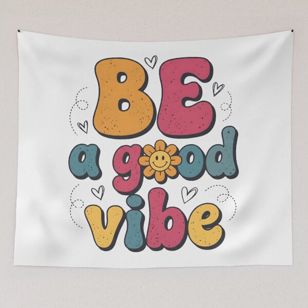 Item preview, Be Good Vibe – Colorful Positive Vibes Floral Smiley Design designed and sold by StickerNestYou.