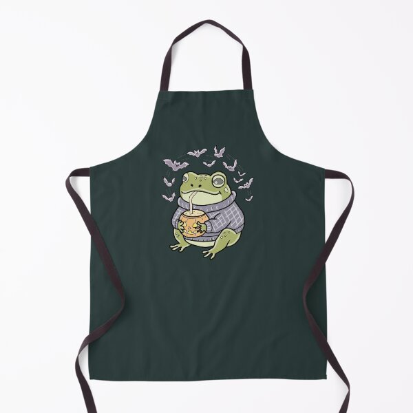 Item preview, Halloween Frog Drinking Pumpkin Spice Latte | Cozy Spooky Cottagecore Frog designed and sold by LeshanArt.