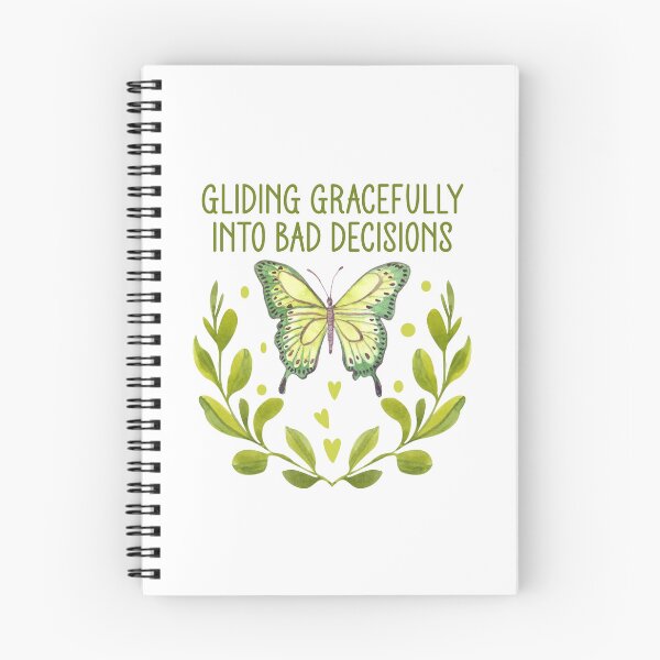 Item preview, Gliding Gracefully Into Bad Decisions - Funny Sarcastic Watercolor Butterfly designed and sold by the-Z3nith.