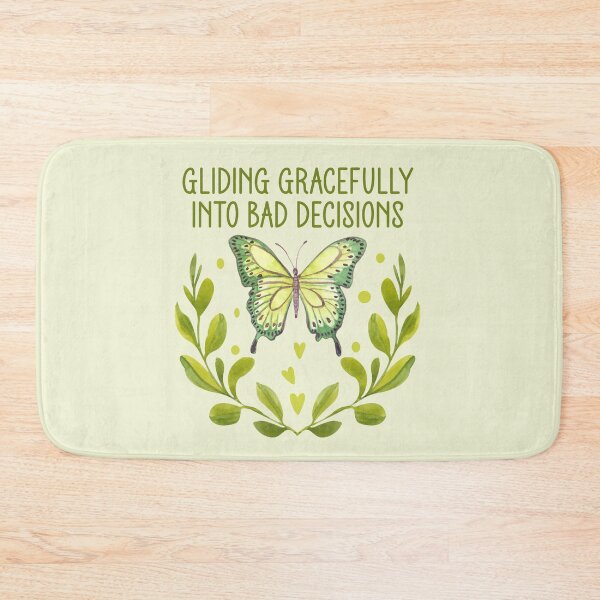 Item preview, Gliding Gracefully Into Bad Decisions - Funny Sarcastic Watercolor Butterfly designed and sold by the-Z3nith.