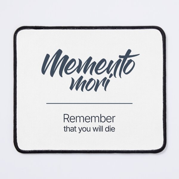 Item preview, Memento Mori – Minimalist Style Stoic Quote - Dark Version designed and sold by Stoic Core.