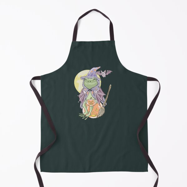 Item preview, Frog Witch on Pumpkin Cute Halloween Cottagecore Bat designed and sold by LeshanArt.