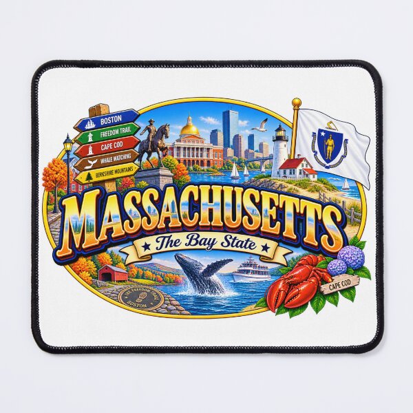 Item preview, Massachusetts Bay State Travel Doodle designed and sold by Awarrie.