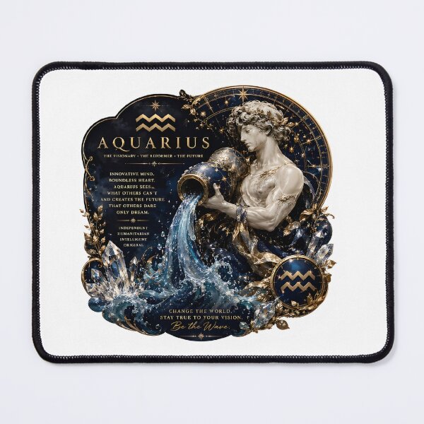 Item preview, Aquarius The Visionary Marble Statue designed and sold by Zodiac Celestial Art.