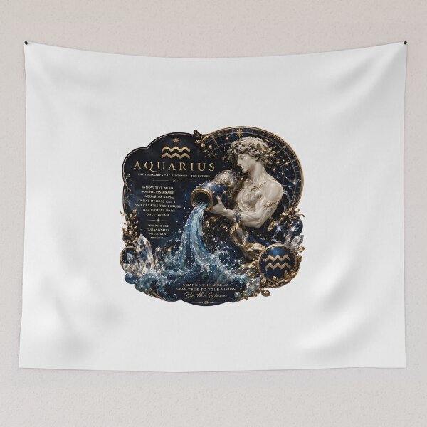 Item preview, Aquarius The Visionary Marble Statue designed and sold by Zodiac Celestial Art.