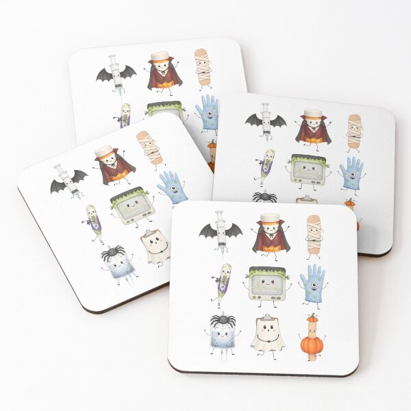 Item preview, Cute Halloween Healthcare Nurse Doctor Characters designed and sold by ImeldaSparks.