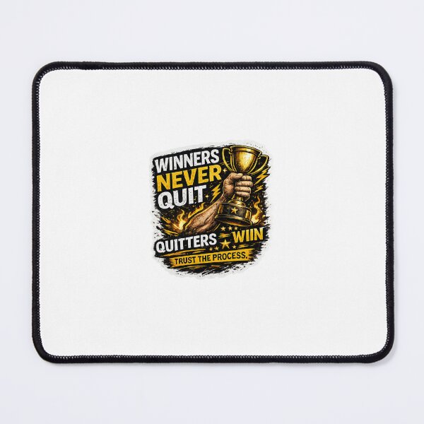 Item preview, Winners Never Quit Motivational Sticker designed and sold by Hustlingminds.