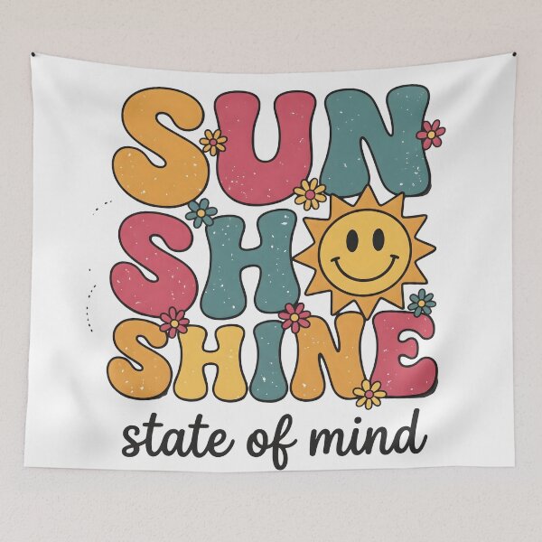 Item preview, Sunshine State of Mind – Happy Positive Summer Floral Design designed and sold by StickerNestYou.