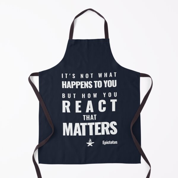 Item preview, It's Not What Happens to You But How You React That Matters - Epictetus - Bold Stoic Motivational Quote - Light Version designed and sold by Stoic Core.