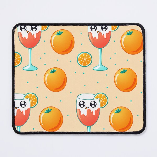 Item preview, Cute Kawaii Orange Drink Pattern Illustration designed and sold by suha-art.