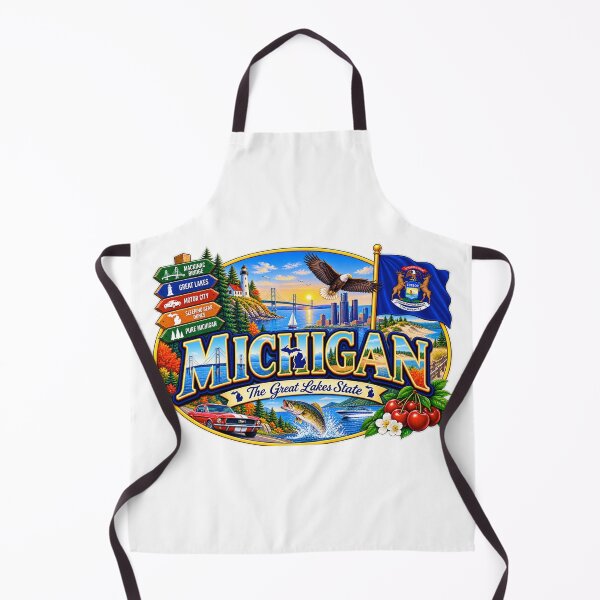 Item preview, Michigan Great Lakes State Travel Doodle designed and sold by Awarrie.
