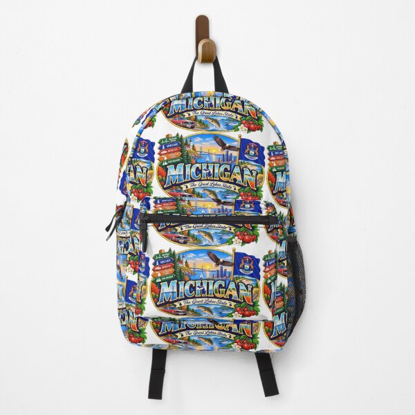 Item preview, Michigan Great Lakes State Travel Doodle designed and sold by Awarrie.