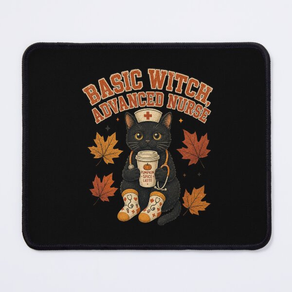 Item preview, Basic Witch Advanced Nurse Shirt, Comfort Colors® Black Cat Halloween Tee, Funny Nurse Latte Graphic designed and sold by TshirtsLabs.