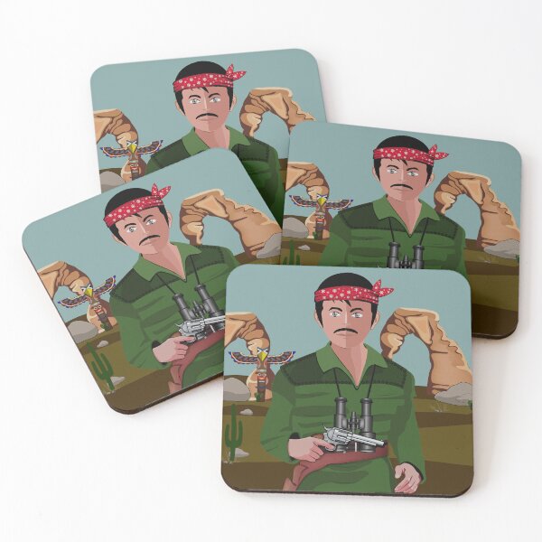 Item preview, The Badlands Guerilla Vintage Red Bandana Outlaw Cowboy Art designed and sold by OutlawsDesign26.