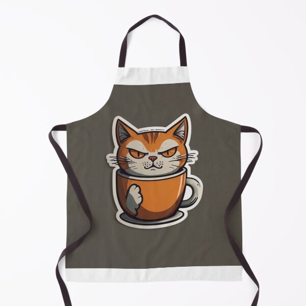 Item preview, Powered By Caffeine And Cat Hair Sticker | High Contrast Vector Anime Print designed and sold by Joy-boy-op.