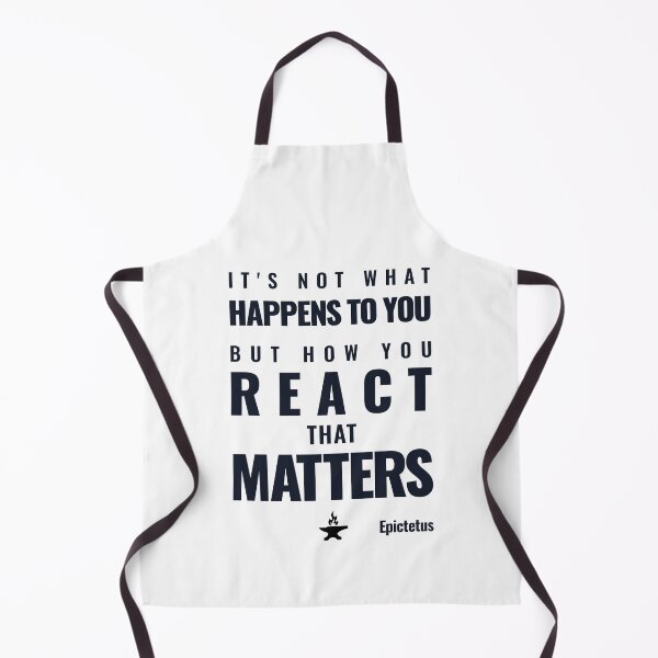 Item preview, It's Not What Happens to You But How You React That Matters - Epictetus - Bold Stoic Motivational Quote - Dark Version designed and sold by Stoic Core.