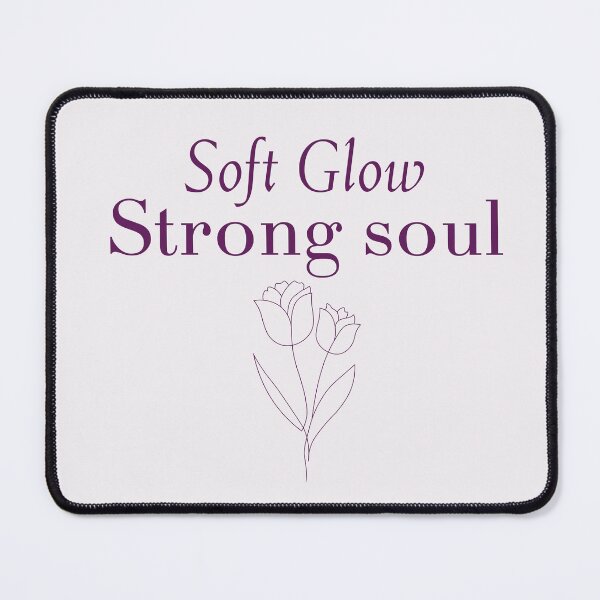 Item preview, Soft Glow Strong Soul | Deep Violet Tulip Line Art & Serif Typography designed and sold by Sparkle First Co..