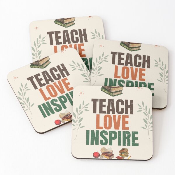 Item preview, Teach Love Inspire Vintage Teacher School Books Design designed and sold by Uvclick.