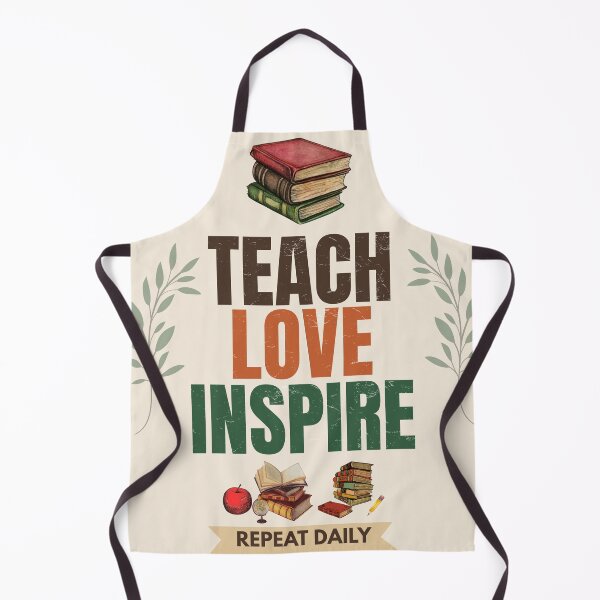Item preview, Teach Love Inspire Vintage Teacher School Books Design designed and sold by Uvclick.