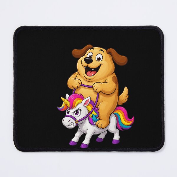 Item preview, Happy Dog Riding Tiny Unicorn Funny Design designed and sold by BoyleDesignShop.