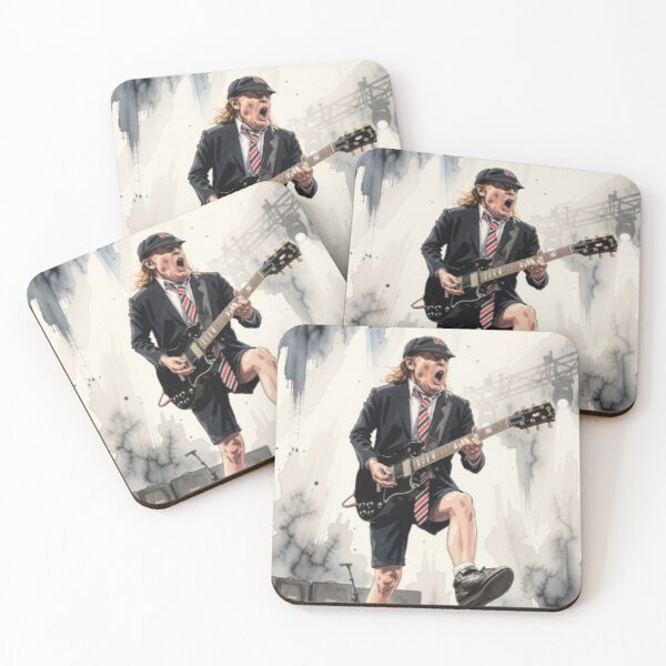 Item preview, AC/DC guitarist Angus Young  designed and sold by KapowStickers.