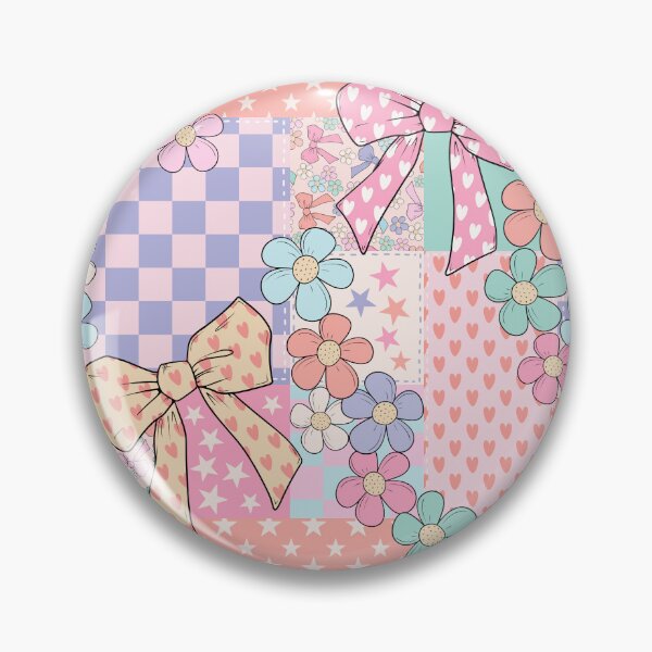 Item preview, Coquette Bow Floral Patchwork designed and sold by CreativeDraws42.