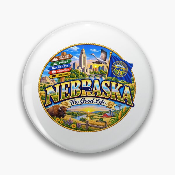 Item preview, Nebraska Good Life Travel Doodle designed and sold by Awarrie.