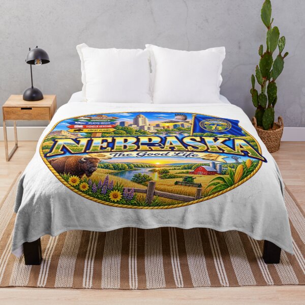 Item preview, Nebraska Good Life Travel Doodle designed and sold by Awarrie.