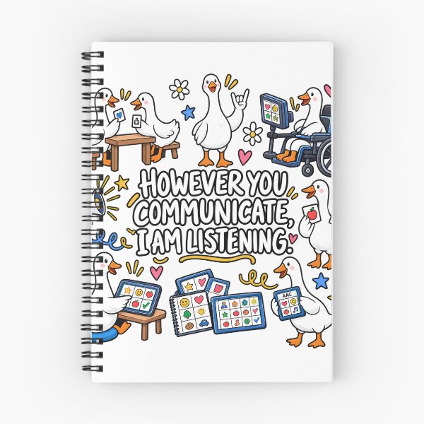 Item preview, However You Communicate I Am Listening – Cute Goose AAC Speech Therapy Design designed and sold by CraftEvo.