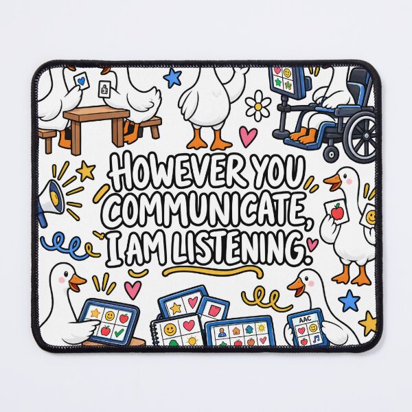 Item preview, However You Communicate I Am Listening – Cute Goose AAC Speech Therapy Design designed and sold by CraftEvo.