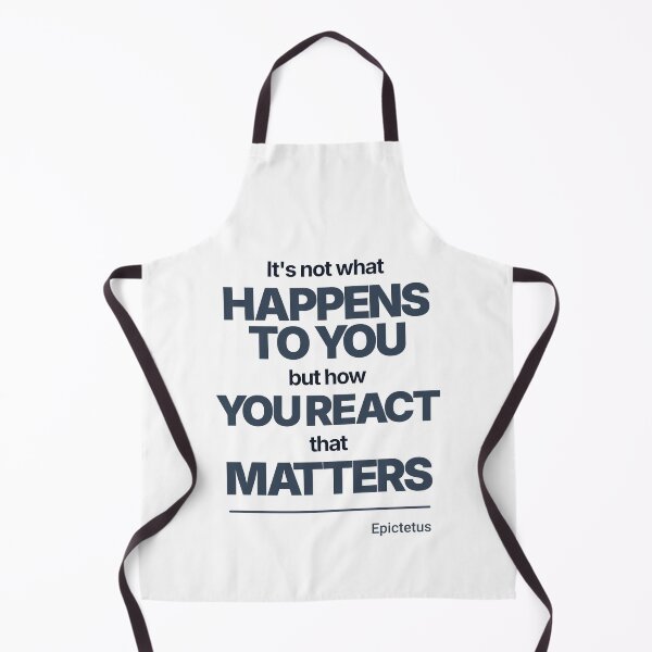 Item preview, It's Not What Happens to You But How You React That Matters - Epictetus - Minimalist Style Stoic Quote - Dark Version designed and sold by Stoic Core.