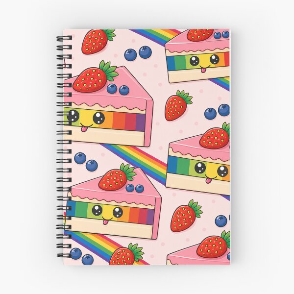 Item preview, Cute Kawaii Rainbow Layer Cake Pattern Illustration designed and sold by Suha Design Studio.