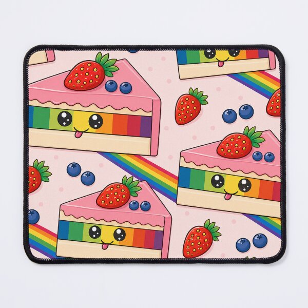 Item preview, Cute Kawaii Rainbow Layer Cake Pattern Illustration designed and sold by suha-art.
