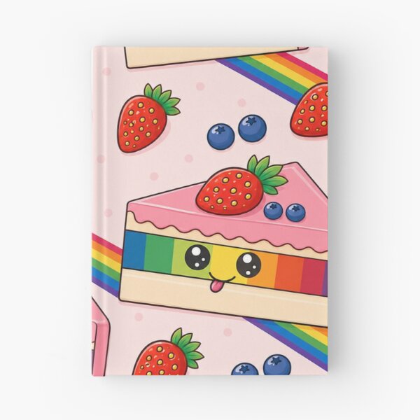 Item preview, Cute Kawaii Rainbow Layer Cake Pattern Illustration designed and sold by Suha Design Studio.