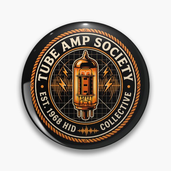Item preview, Vintage Tube Amplifier - Audiophile Music Producer Retro Audio Emblem designed and sold by SplashTastic.