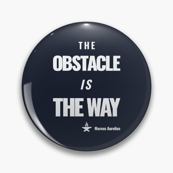 Item preview, The Obstacle Is the Way - Marcus Aurelius - Bold Stoic Motivational Quote - Light Version designed and sold by Stoic Core.
