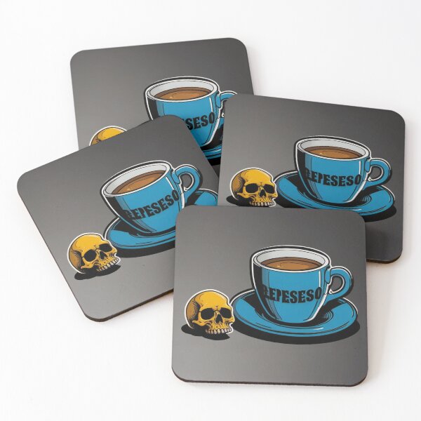 Item preview, More Espresso Less Depresso Coffee Sticker Wall Art | Minimalist Anime Illustrat designed and sold by Joy-boy-op.