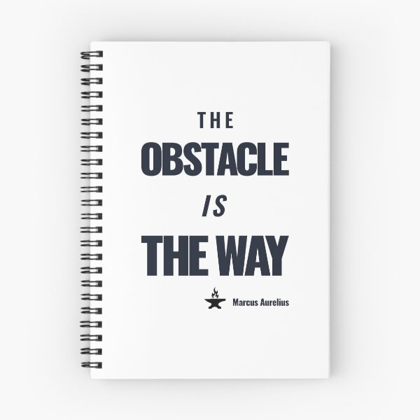 Item preview, The Obstacle Is the Way - Marcus Aurelius - Bold Stoic Motivational Quote - Dark Version designed and sold by Stoic Core.