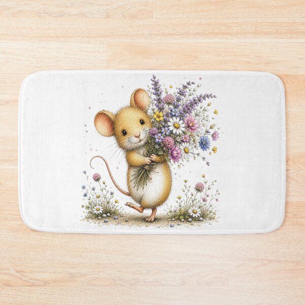 Item preview, Cute Mouse and Wildflowers designed and sold by PetalGarden.
