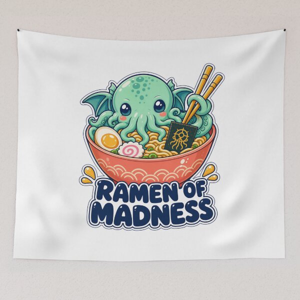 Item preview, Lovecraft Ramen of Madness - Cute Cthulhu Bowl designed and sold by Fenay Designs.