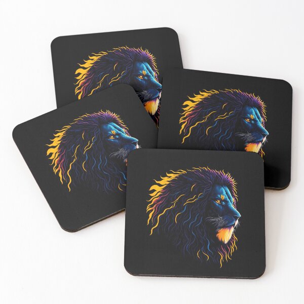 Item preview, Neon Lion Art | Majestic King of Beasts Digital Artwork | Dark Aesthetic Wildlife Design designed and sold by Pixel Rush.