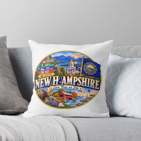 Item preview, New Hampshire Live Free or Die Travel Doodle designed and sold by Awarrie.