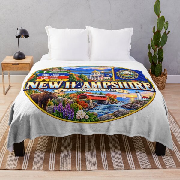Item preview, New Hampshire Live Free or Die Travel Doodle designed and sold by Awarrie.