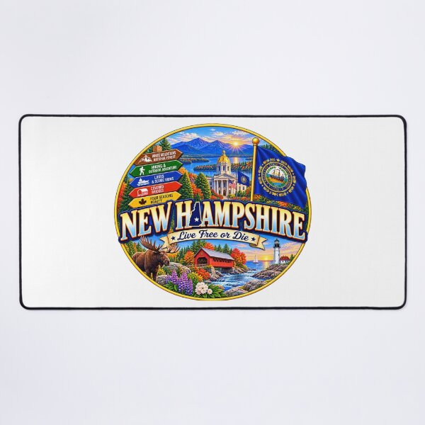 Item preview, New Hampshire Live Free or Die Travel Doodle designed and sold by Awarrie.