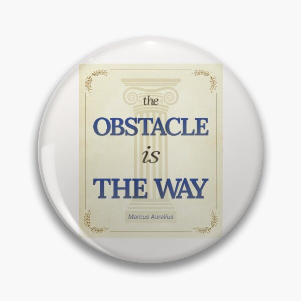 Item preview, The Obstacle Is the Way - Marcus Aurelius - Elegant Script Stoic Quote - Egyptian Blue Version designed and sold by Stoic Core.