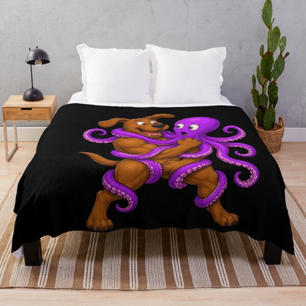 Item preview, Muscular Dog Wrestling Purple Octopus Funny Design designed and sold by BoyleDesignShop.