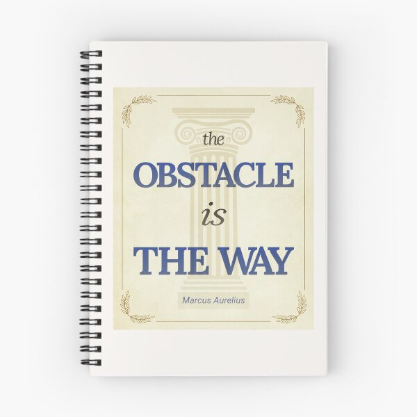 Item preview, The Obstacle Is the Way - Marcus Aurelius - Elegant Script Stoic Quote - Egyptian Blue Version designed and sold by Stoic Core.