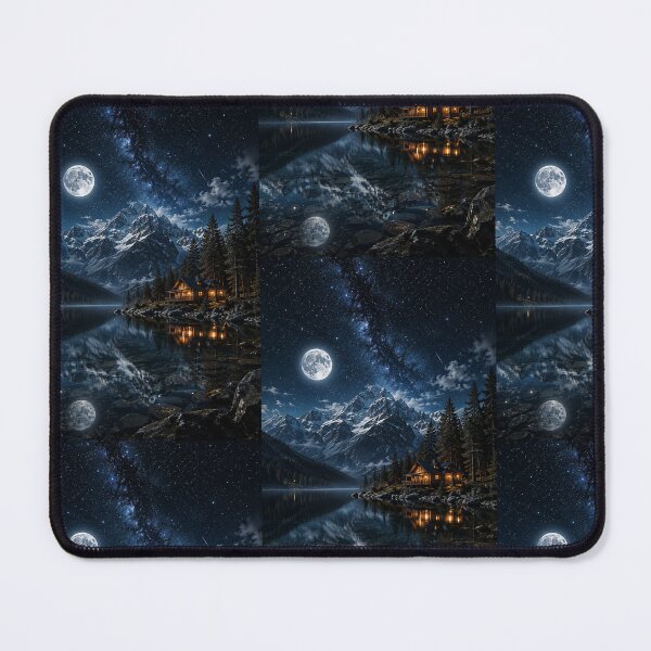 Item preview, Moonlit Mountain Lake Cabin – Night Nature Phone Case designed and sold by Coverify.