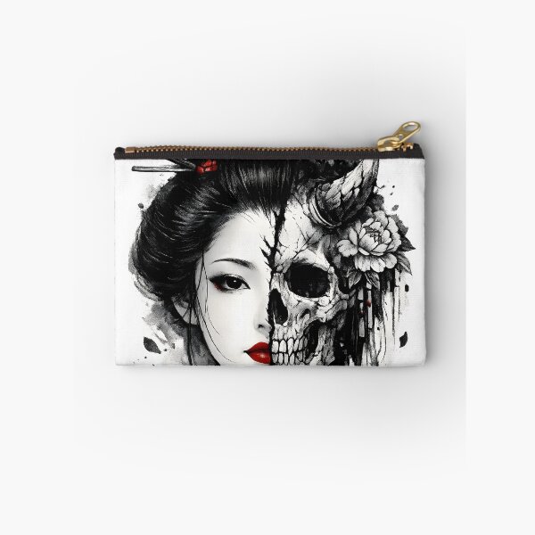 Item preview, Skull Geisha Kintsugi - Japanese Gothic Tattoo Art designed and sold by MouradStudio.